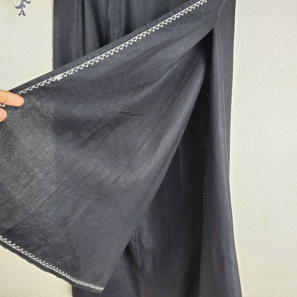 J. Jill Lagenlook Wrap Linen Midi Layered Skirt - Picture 3 of 10